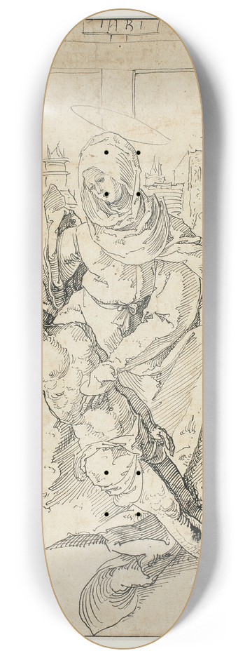 After Albrecht Drer - Pieta 8.25 inch art skate deck