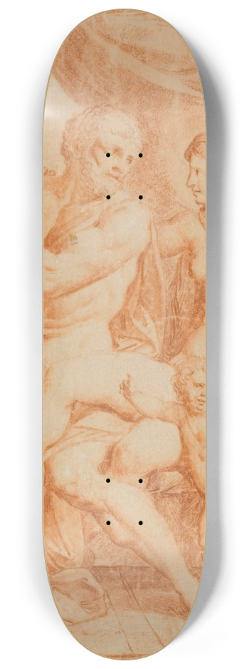 After Annibale Carracci - Hercules and Iole 8.25 inch art skate deck