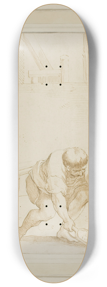 After Annibale Carracci - Manure Collector 8.25 inch art skate deck