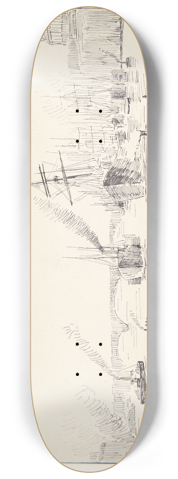 Agnes Lunn - Udsigt over Seinen 8.25 inch art skate deck