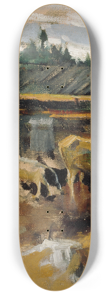 Akseli Gallen-Kallela - Karjapiha 8.25 inch art skate deck