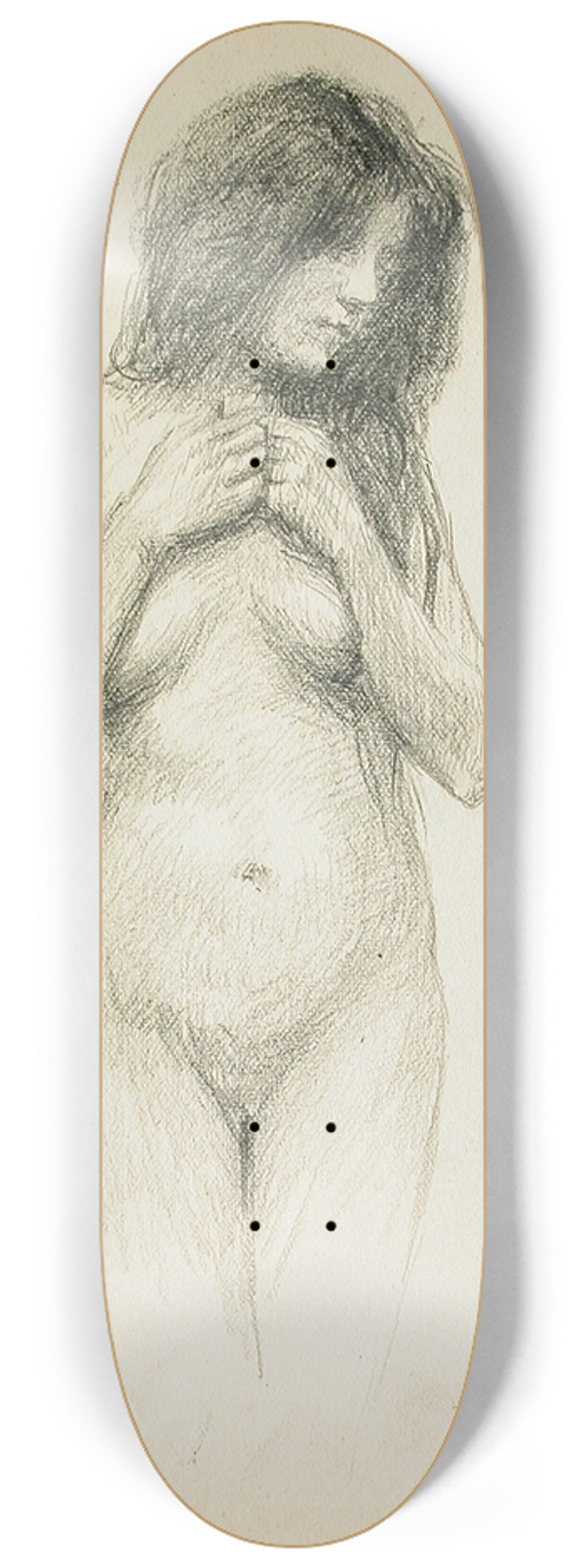 Frank Duveneck - Female Nude 8.25 inch art skate deck