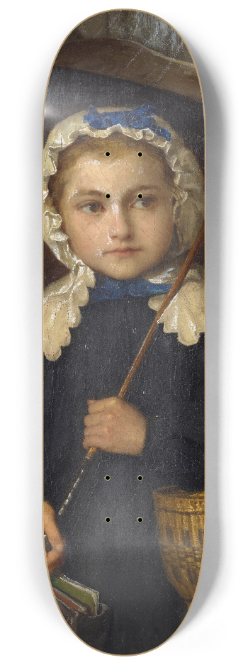 Albert Anker - Louise Anker With An Umbrella 8.25 inch art skate deck