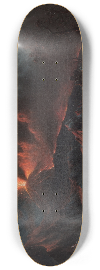 Albert Bierstadt - Mount Vesuvius at Midnight 8.25 inch art skate deck