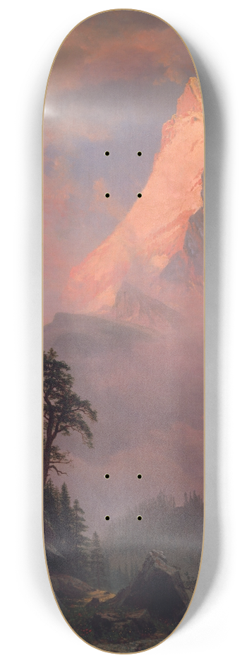 Albert Bierstadt - Sunrise on the Matterhorn 8.25 inch art skate deck