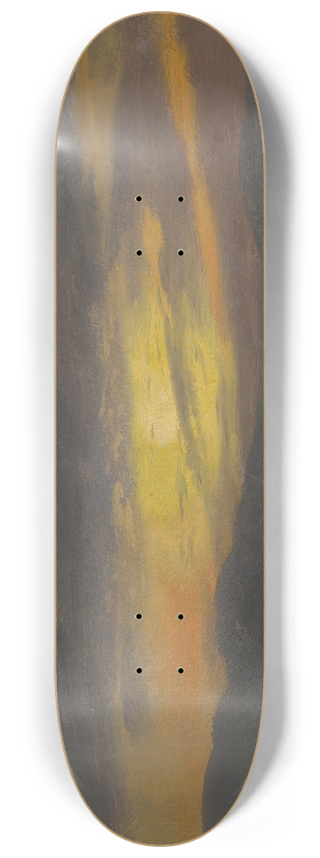 Albert Bierstadt - Sunset 8.25 inch art skate deck