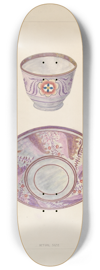 Albert Camilli - Cup and Saucer 8.25 inch art skate deck