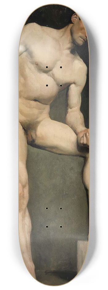 Albert Edelfelt - Male Model, Academy Study 8.25 inch art skate deck