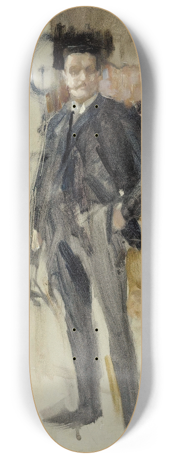 Albert Edelfelt - Self-Portrait, Sketch 8.25 inch art skate deck
