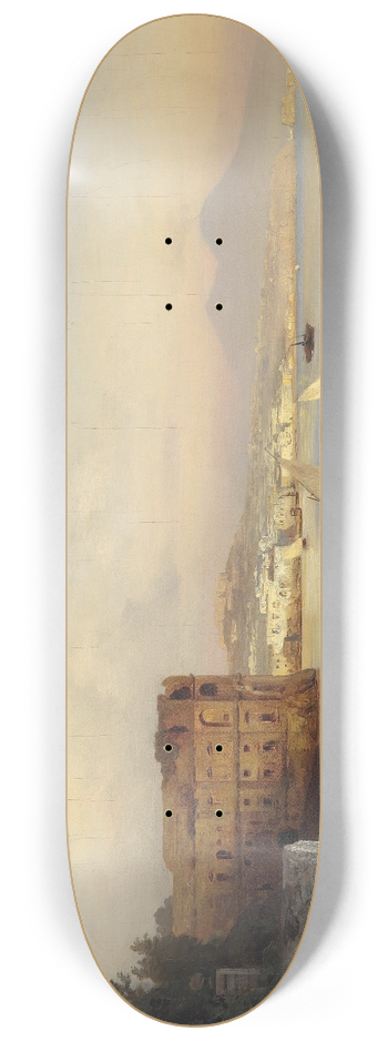 Albert Flamm - Blick auf die Bucht von Neapel 8.25 inch art skate deck