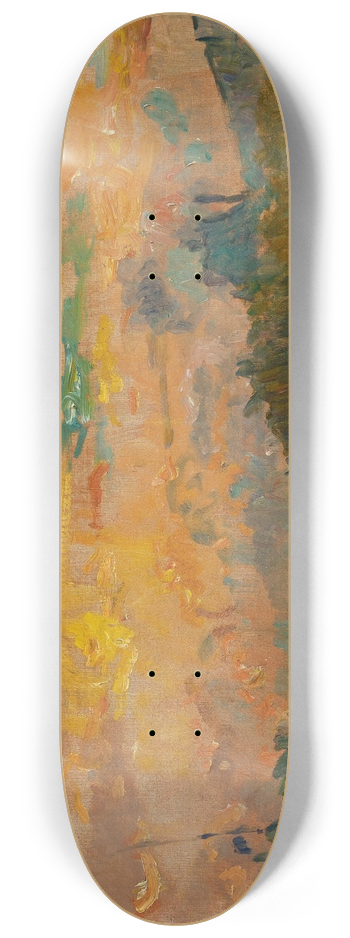 Albert Lebourg - Pont Des Saints-Pres  Paris, Soleil Couchant 8.25 inch art skate deck