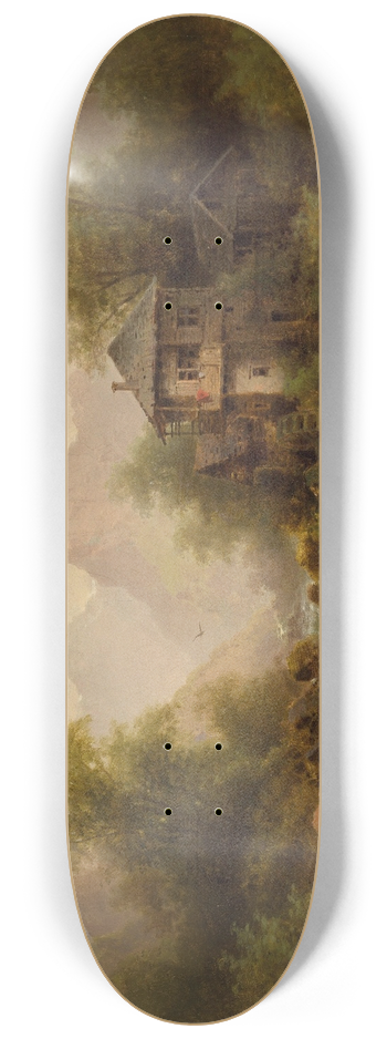 Albert Rieger - Wasserfall Mit Mhle 8.25 inch art skate deck