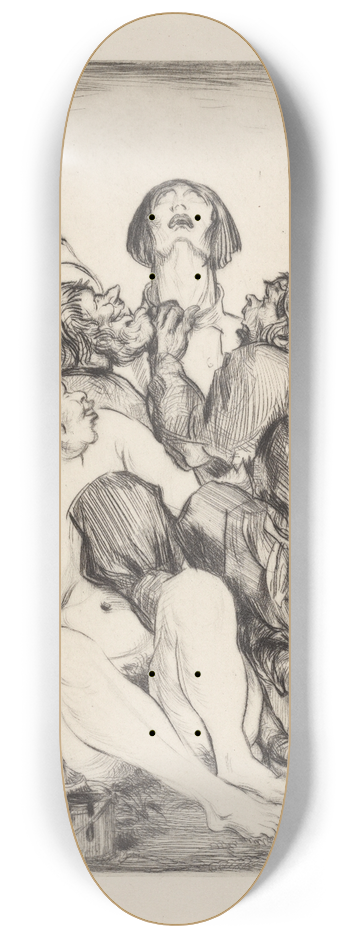 Albert Sterner - The sky blue life 8.25 inch art skate deck