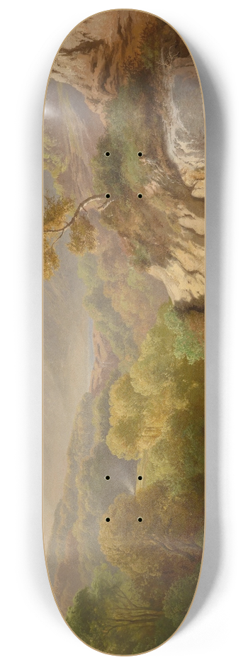 Albert Zimmermann - Rotwild in einer weiten Gebirgslandschaft 8.25 inch art skate deck