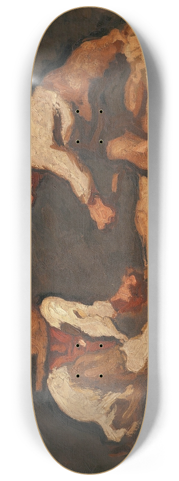 Albin Egger Lienz - Reapers in a GatheringStorm 8.25 inch art skate deck