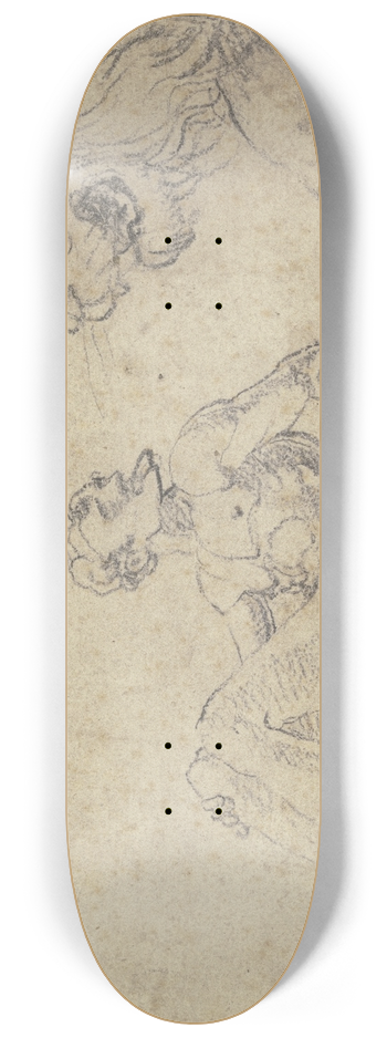 Albrecht Drer - Sitzender nackter Mann mit einem Lwen 8.25 inch art skate deck