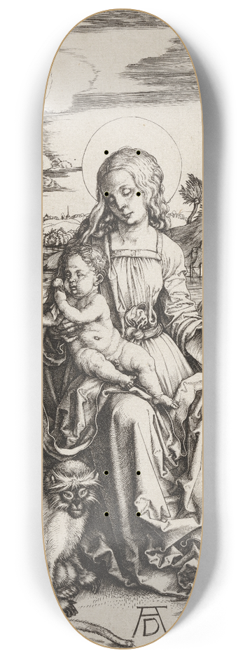 Albrecht Drer - Virgin and Child with the Monkey 8.25 inch art skate deck