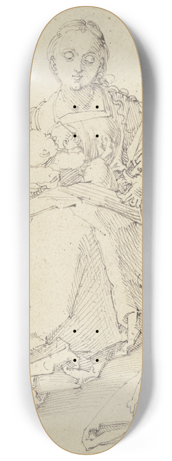 Albrecht Drer - Zwei Studien zu einer Maria mit Kind 8.25 inch art skate deck