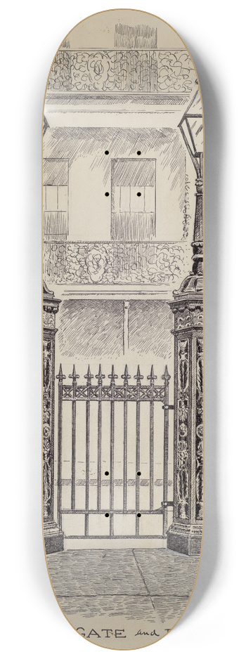 Al Curry - Cast Iron Gate and Fence 8.25 inch art skate deck
