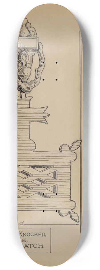 Al Curry - Cast Iron Knocker-Latch 8.25 inch art skate deck