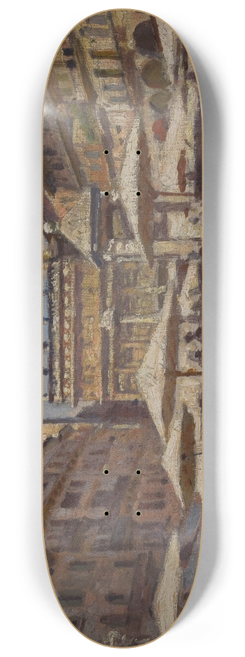 Aleksander Gierymski - Piazza delle Erbe in Verona 8.25 inch art skate deck