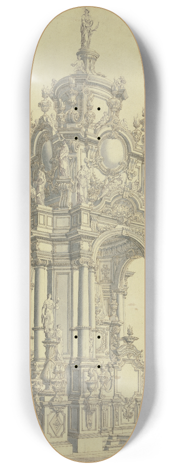Alessandro Bibbiena - Design for an altar 8.25 inch art skate deck