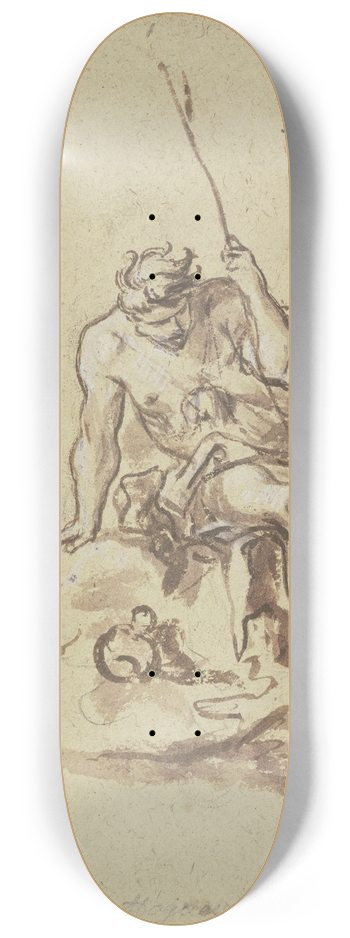 Alessandro Magnasco - Sitting shepherd 8.25 inch art skate deck