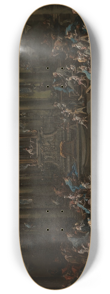 Alessandro Magnasco - The Synagogue 8.25 inch art skate deck