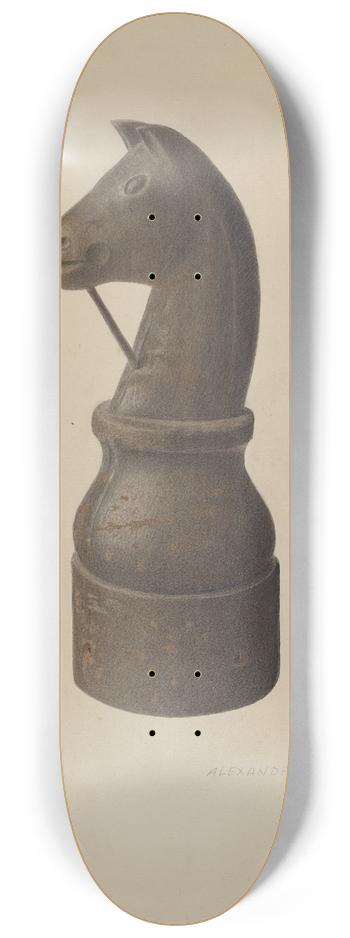 Alexander Anderson - Horse Head Hitching Post 8.25 inch art skate deck