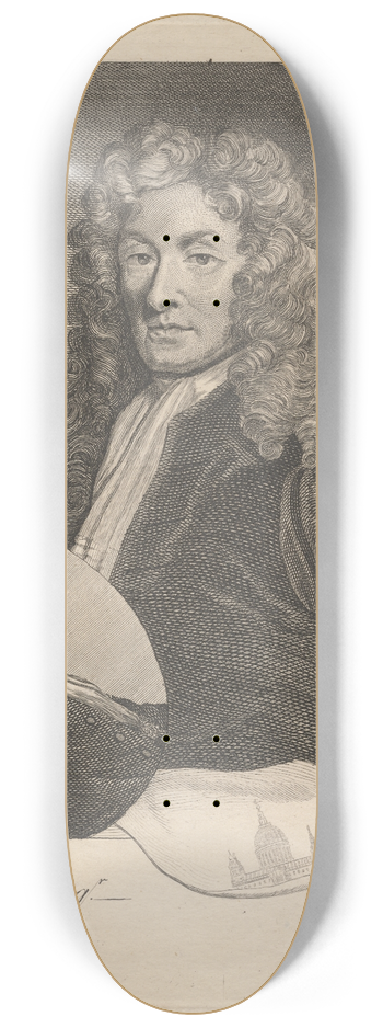 Alexander Bannerman - Sir Christopher Wren and Hugh Howard 8.25 inch art skate deck