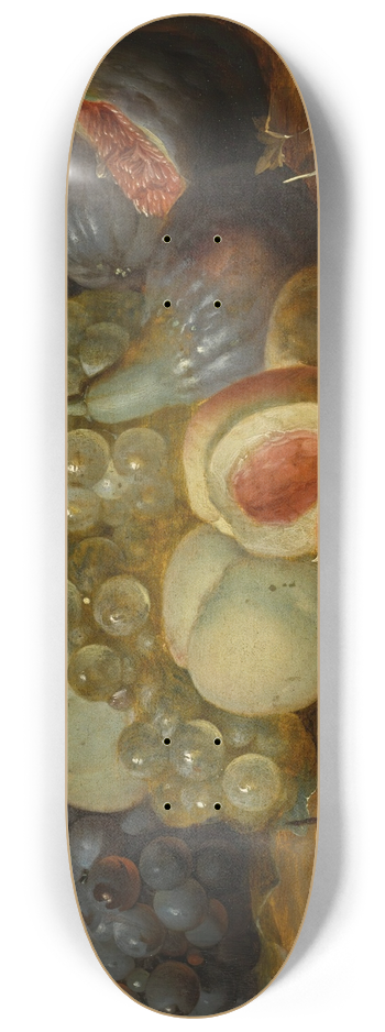 Alexander Coosemans - Still life with peaches and figs 8.25 inch art skate deck