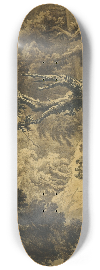 Alexander Cozens - Footpads in a forest 8.25 inch art skate deck