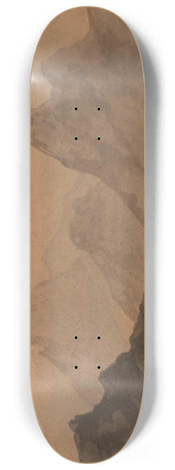 Alexander Cozens - Mountain Tops (A Mountain Study) 8.25 inch art skate deck