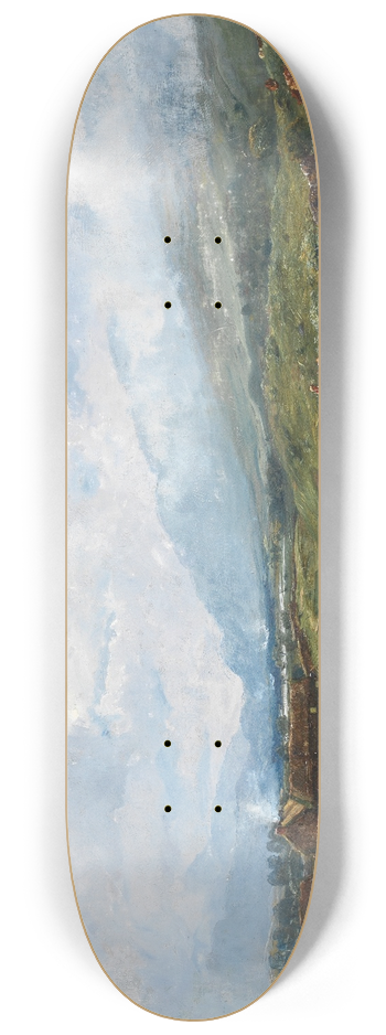 Alexander Fraser Jnr - A Highland Landscape with Farm 8.25 inch art skate deck