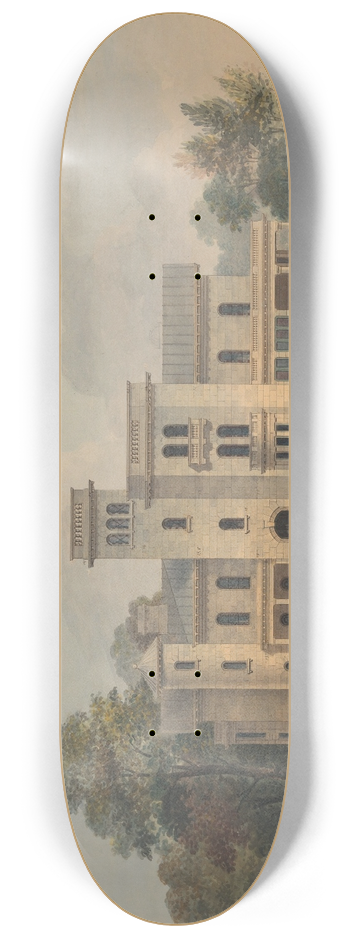 Alexander Jackson Davis - Grace Hill for Edwin C. Litchfield, Brooklyn, New York (front elevation) 8.25 inch art skate deck