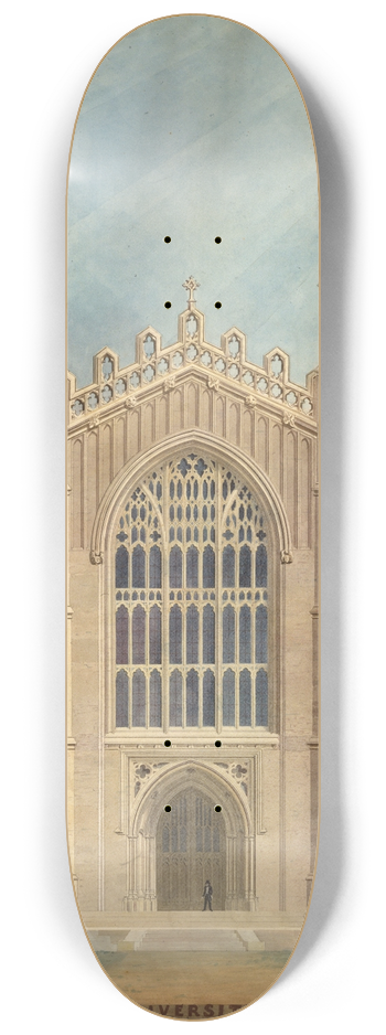 Alexander Jackson Davis - Library and Chapel, University of Michigan, Ann Arbor (front elevation) 8.25 inch art skate deck