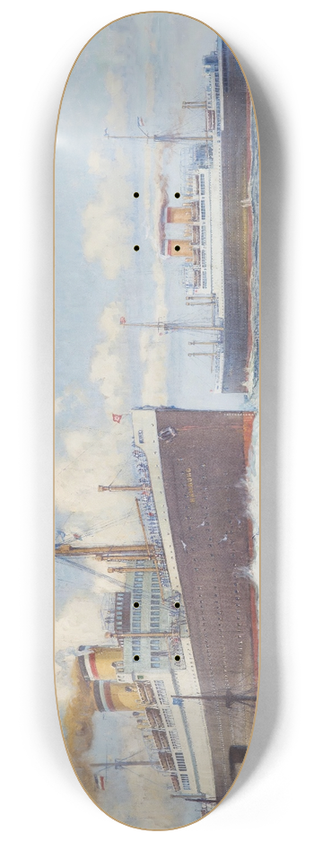 Alexander Kircher - Hamburg Ship 8.25 inch art skate deck