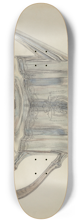 Frank Fumagalli - Silver Teapot 8.25 inch art skate deck