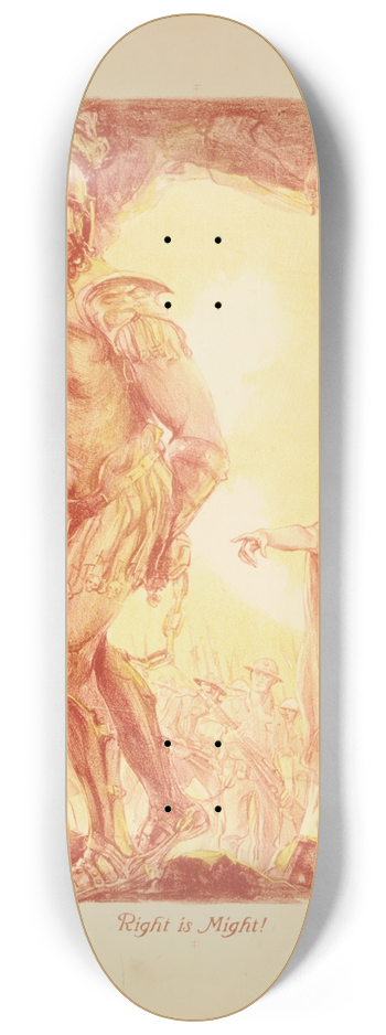 Alexander O. Levy - Right is might 8.25 inch art skate deck