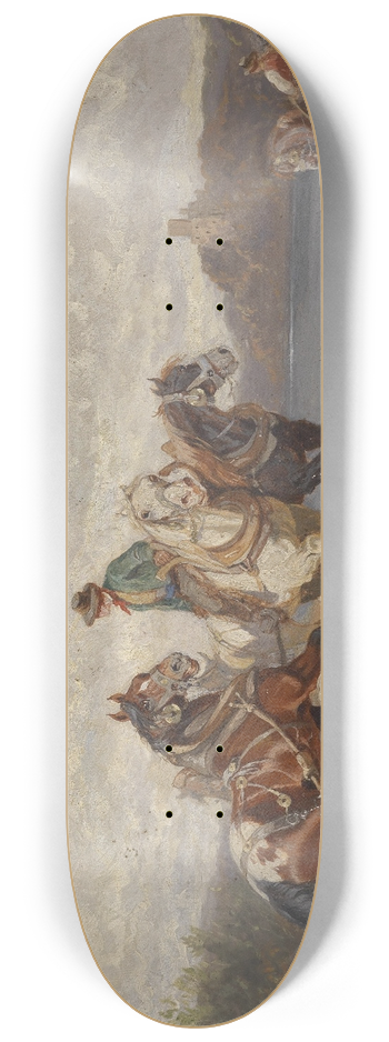 Alexander Von Bensa - Treidelpferde an der Donau 8.25 inch art skate deck