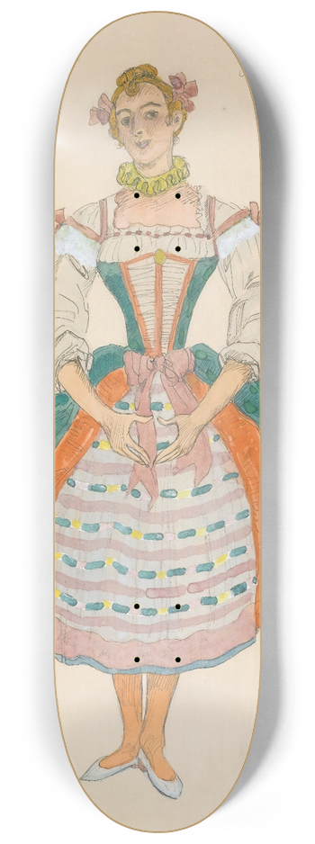 Alexander Yakovlevich Golovin - Costume Design For The May Queen IV 8.25 inch art skate deck