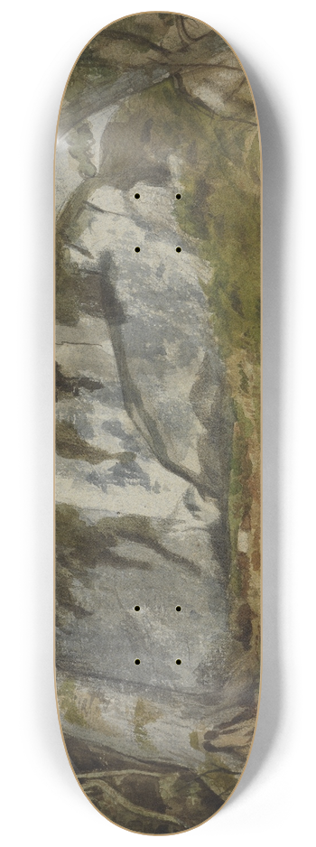 Alexandre Cabanel - Forest with boulders 8.25 inch art skate deck
