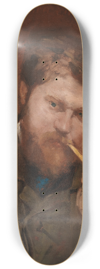 Alexandre Falguire - Man Smoking a Pipe 8.25 inch art skate deck