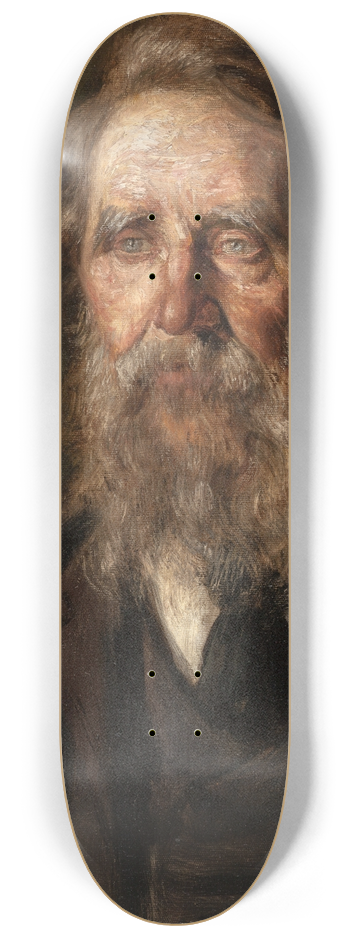 Frank Hector Tompkins - Portrait of an Elderly Bearded Man 8.25 inch art skate deck