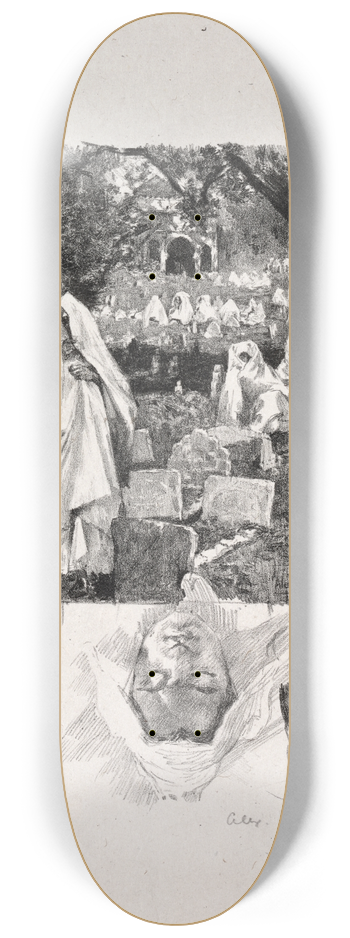 Alexandre Lunois - Moroccan Sketches 8.25 inch art skate deck