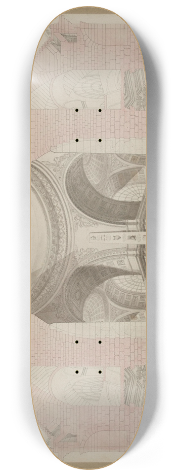 Alexandre Thodore Brongniart - Coupole du Panthon, coupe, projet de dcoration intrieure 8.25 inch art skate deck