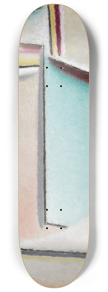 Alexej von Jawlensky - Abstract Head,Pink-Light Blue 8.25 inch art skate deck