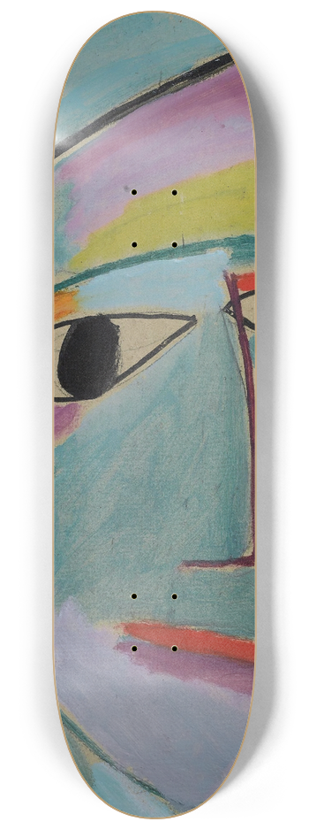Alexej von Jawlensky - Mystical head, Three-quarter profile 8.25 inch art skate deck