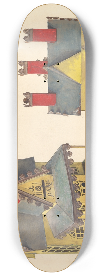 Alf Bruseth - Toy Bank Building 8.25 inch art skate deck