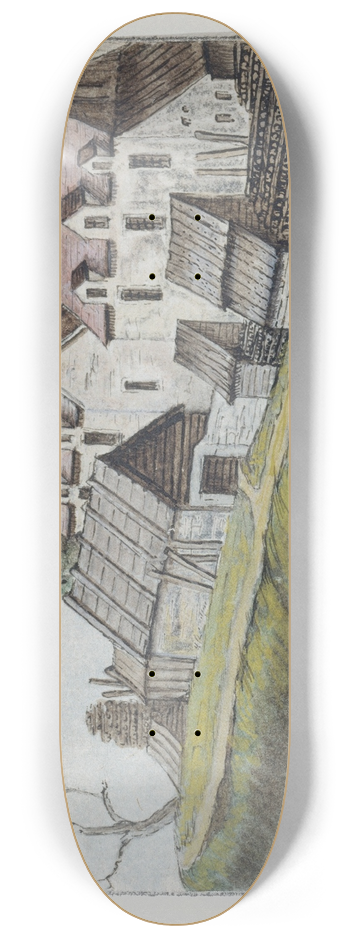 Alfred Bonnardot - La maison de lle Louviers 8.25 inch art skate deck